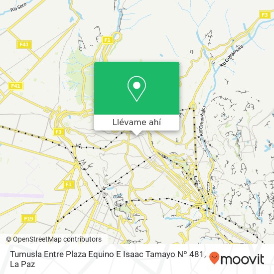 Mapa de Tumusla Entre Plaza Equino E Isaac Tamayo Nº 481