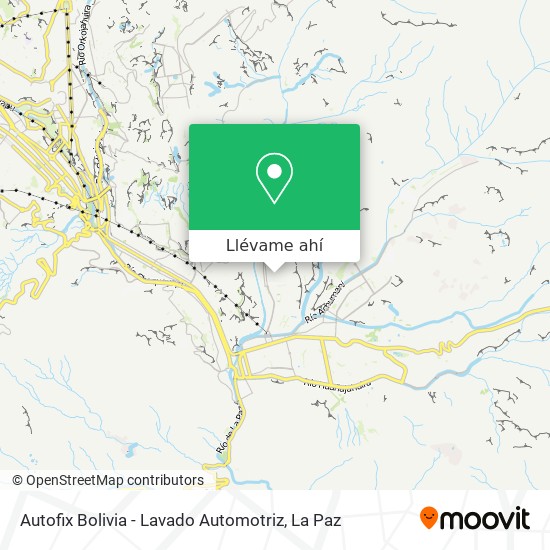 Mapa de Autofix Bolivia - Lavado Automotriz