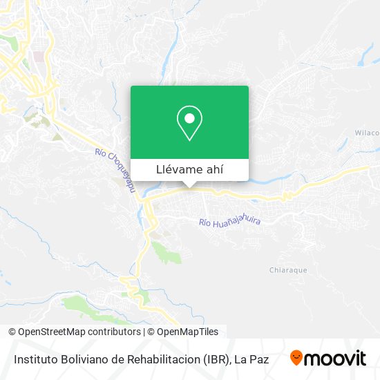 Mapa de Instituto Boliviano de Rehabilitacion (IBR)