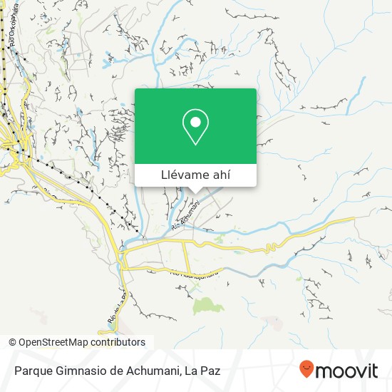 Mapa de Parque Gimnasio de Achumani