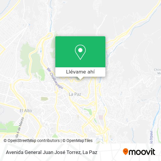 Mapa de Avenida General Juan José Torrez