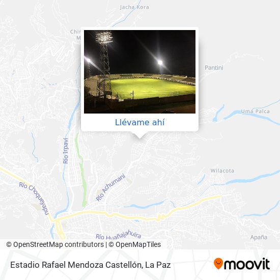 Mapa de Estadio Rafael Mendoza Castellón