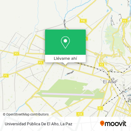 Mapa de Universidad Pública De El Alto