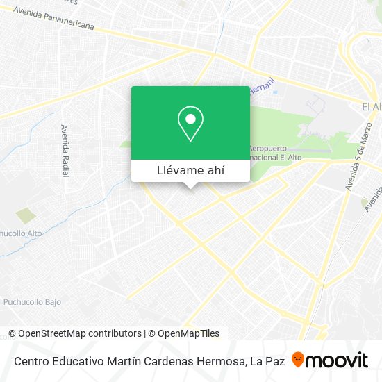 Mapa de Centro Educativo Martín Cardenas Hermosa