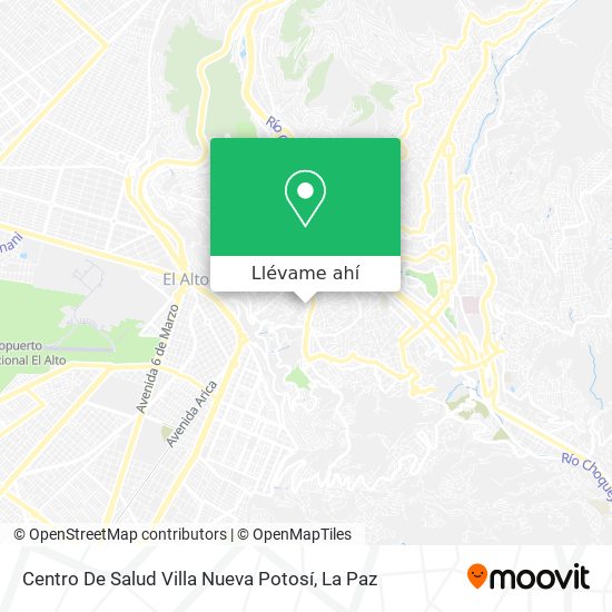 Mapa de Centro De Salud Villa Nueva Potosí