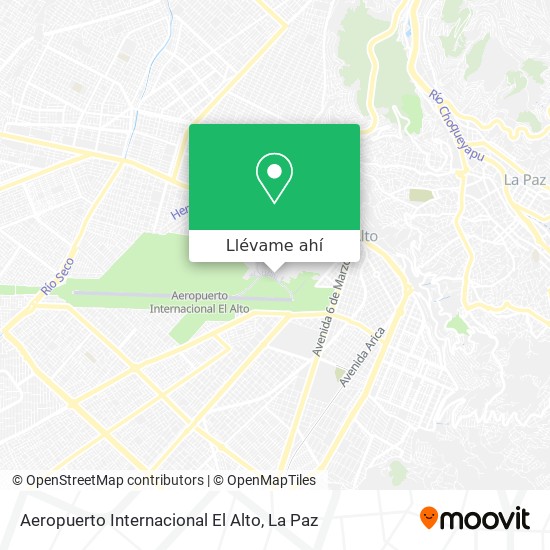 Mapa de Aeropuerto Internacional El Alto