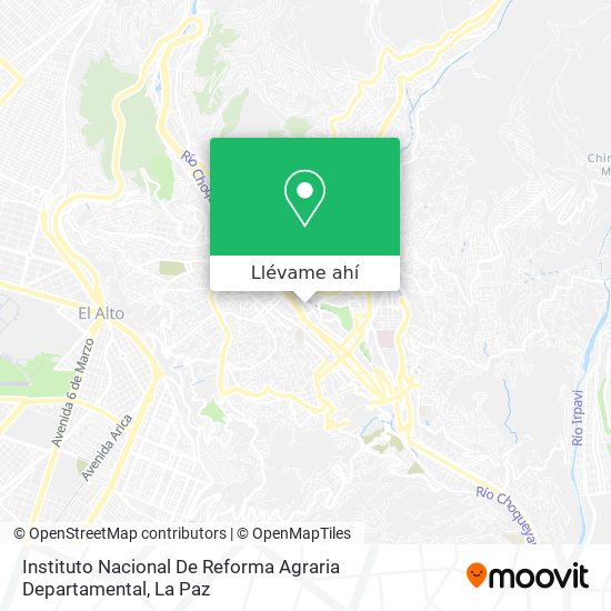 Mapa de Instituto Nacional De Reforma Agraria Departamental