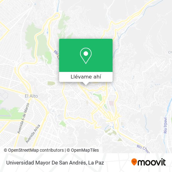 Mapa de Universidad Mayor De San Andrés