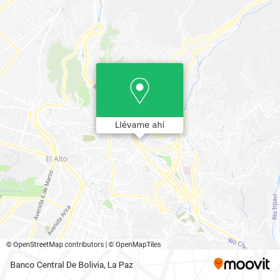 Mapa de Banco Central De Bolivia