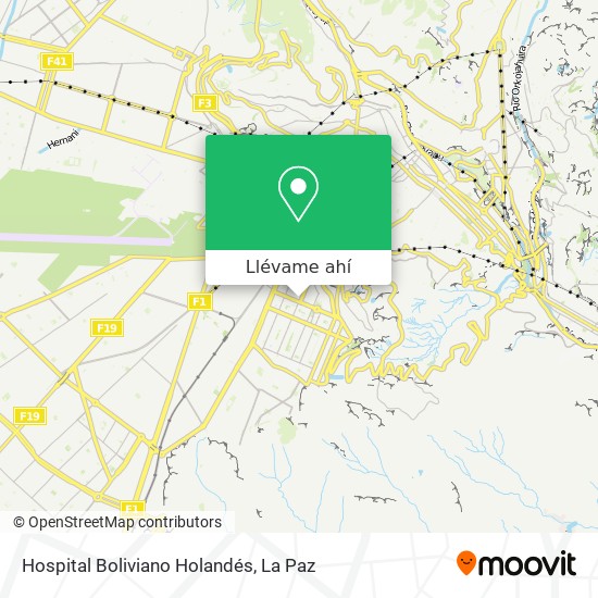 Mapa de Hospital Boliviano Holandés