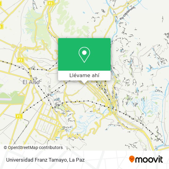 Mapa de Universidad Franz Tamayo