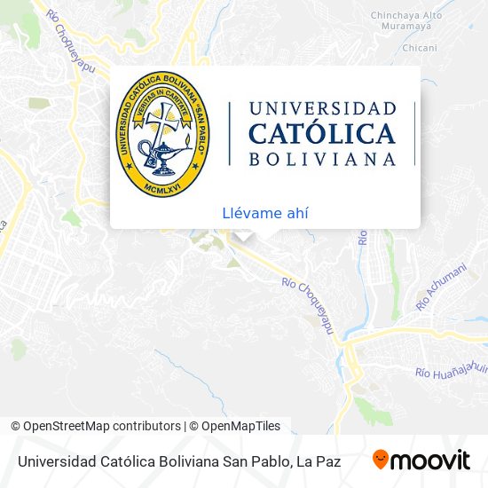 Mapa de Universidad Católica Boliviana San Pablo