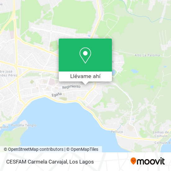 Mapa de CESFAM Carmela Carvajal
