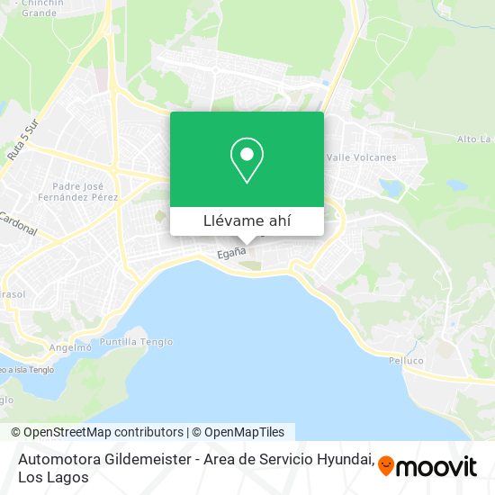 Mapa de Automotora Gildemeister - Area de Servicio Hyundai