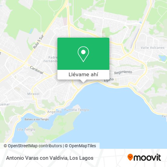 Mapa de Antonio Varas con Valdivia