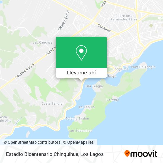 Mapa de Estadio Bicentenario Chinquihue