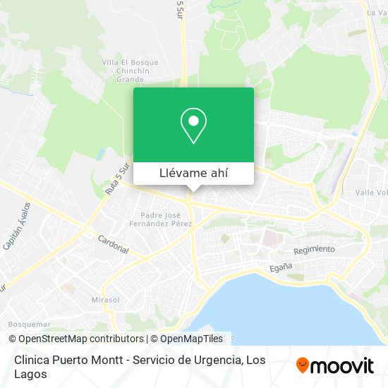 Mapa de Clinica Puerto Montt - Servicio de Urgencia