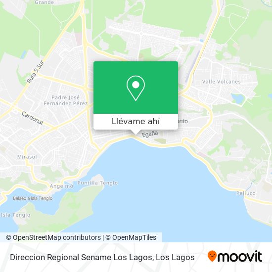 Mapa de Direccion Regional Sename Los Lagos