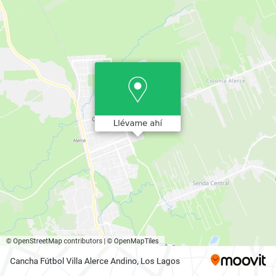 Mapa de Cancha Fútbol Villa Alerce Andino