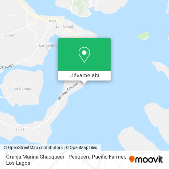 Mapa de Granja Marina Chauquear - Pesquera Pacific Farmer
