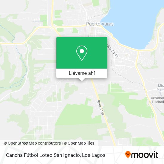 Mapa de Cancha Fútbol Loteo San Ignacio