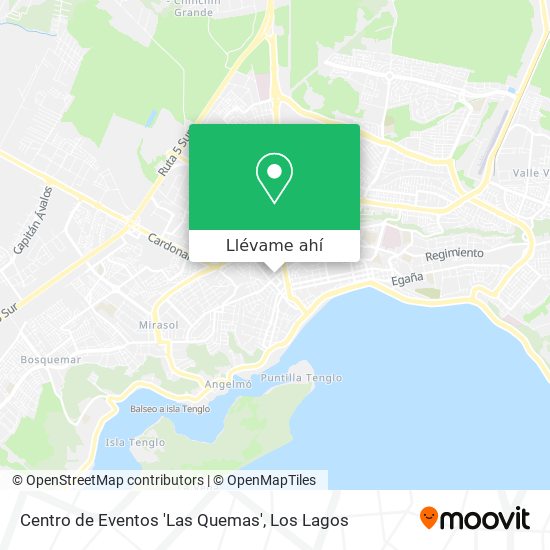 Mapa de Centro de Eventos 'Las Quemas'