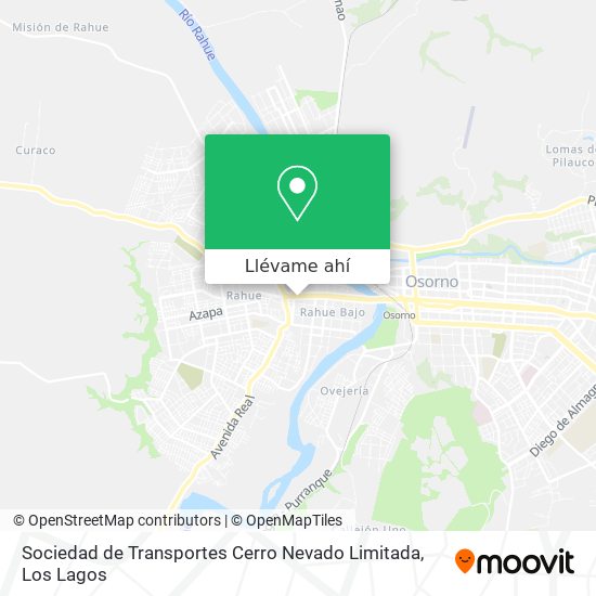 Mapa de Sociedad de Transportes Cerro Nevado Limitada