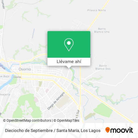 Mapa de Dieciocho de Septiembre / Santa María