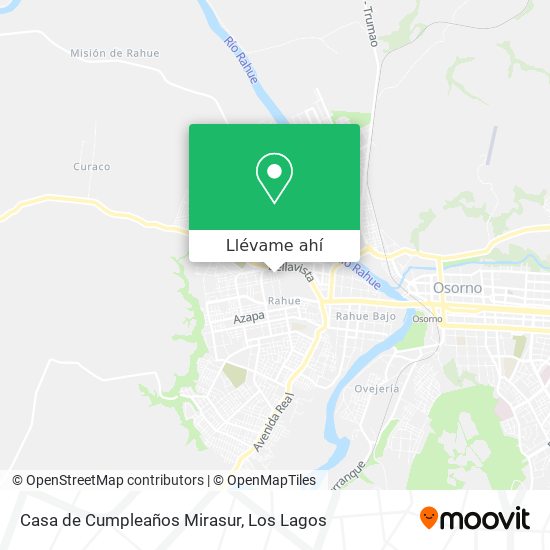 Mapa de Casa de Cumpleaños Mirasur