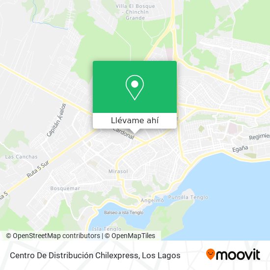 Mapa de Centro De Distribución Chilexpress
