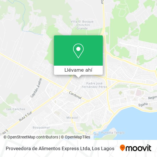 Mapa de Proveedora de Alimentos Express Ltda