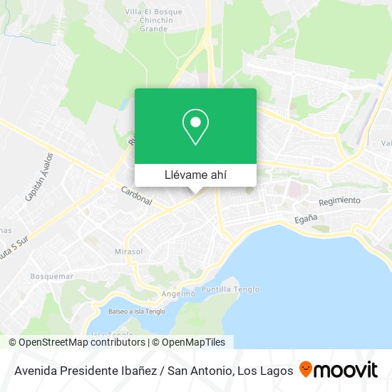 Mapa de Avenida Presidente Ibañez / San Antonio