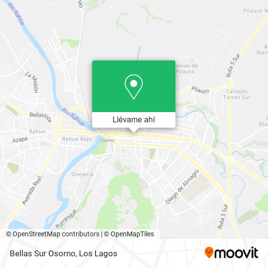 Mapa de Bellas Sur Osorno