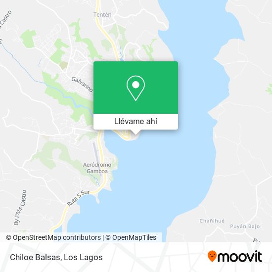 Mapa de Chiloe Balsas