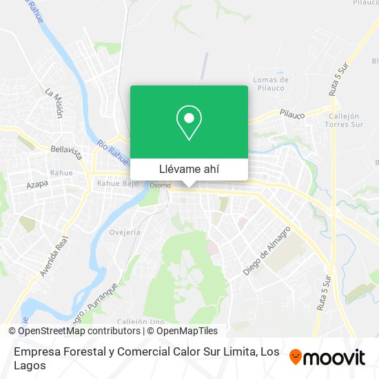 Mapa de Empresa Forestal y Comercial Calor Sur Limita