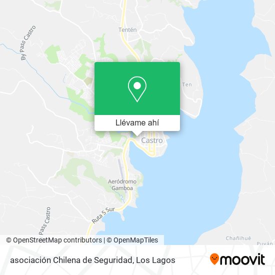 Mapa de asociación Chilena de Seguridad