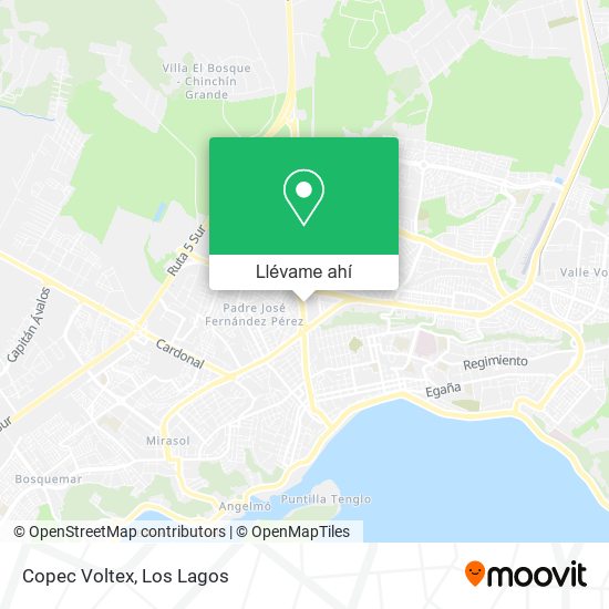 Mapa de Copec Voltex
