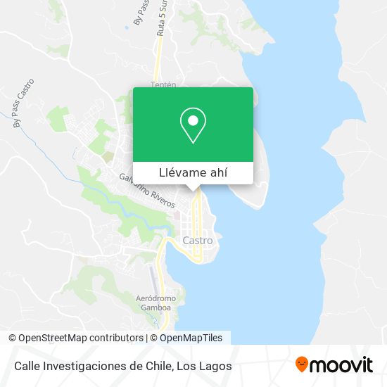 Mapa de Calle Investigaciones de Chile