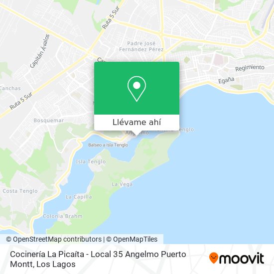 Mapa de Cocinería La Picaíta - Local 35 Angelmo Puerto Montt