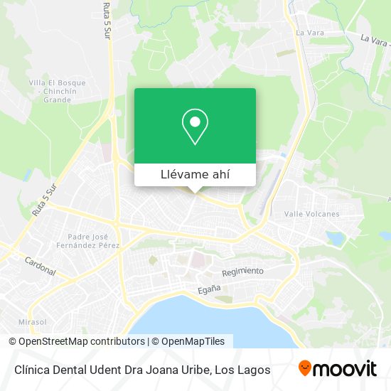 Mapa de Clínica Dental Udent Dra Joana Uribe