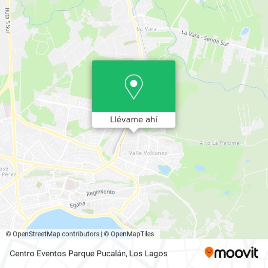 Mapa de Centro Eventos Parque Pucalán