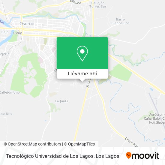 Mapa de Tecnológico Universidad de Los Lagos
