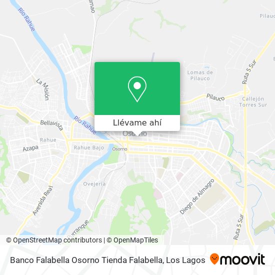 Mapa de Banco Falabella Osorno Tienda Falabella