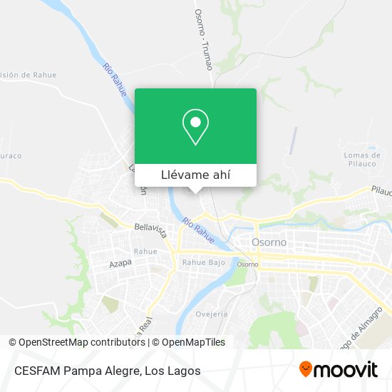 Mapa de CESFAM Pampa Alegre