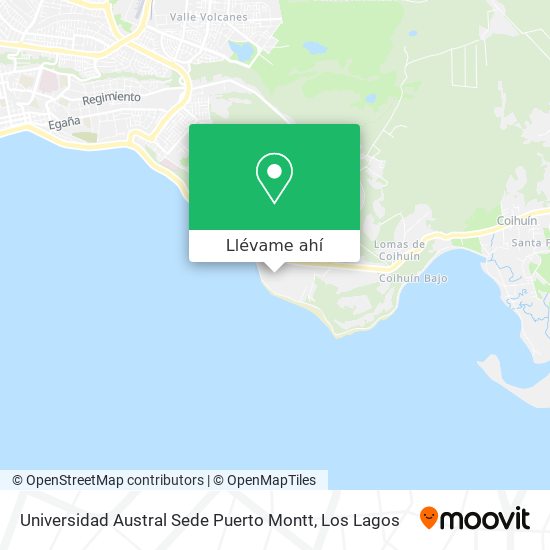 Mapa de Universidad Austral Sede Puerto Montt