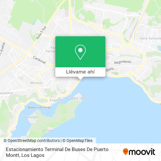 Mapa de Estacionamiento Terminal De Buses De Puerto Montt