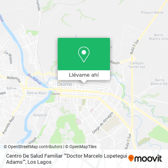 Mapa de Centro De Salud Familiar ""Doctor Marcelo Lopetegui Adams""