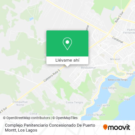 Mapa de Complejo Penitenciario Concesionado De Puerto Montt