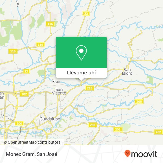 Mapa de Monex Gram