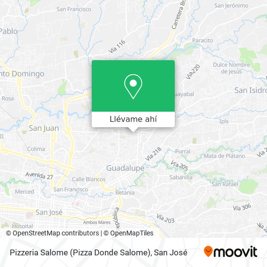 Mapa de Pizzeria Salome (Pizza Donde Salome)